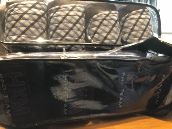 HKM Fleecebandagen Pro Team dunkelbraun 4er Set 200 cm